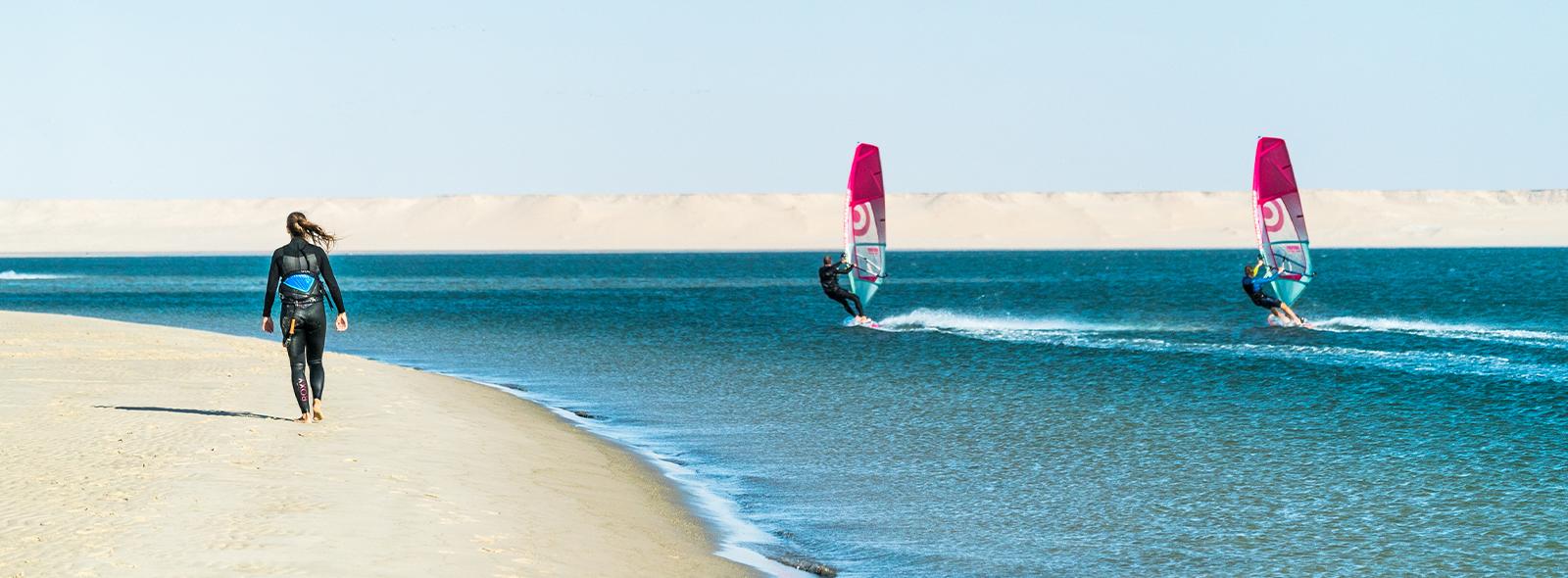 windsurf sur le spot de dakhla lagune