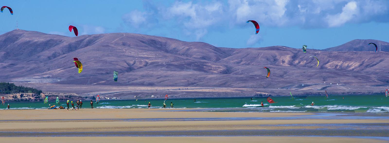 Sejours kitesurf sur le spot de Fuerteventura Sotavento aux Canaries