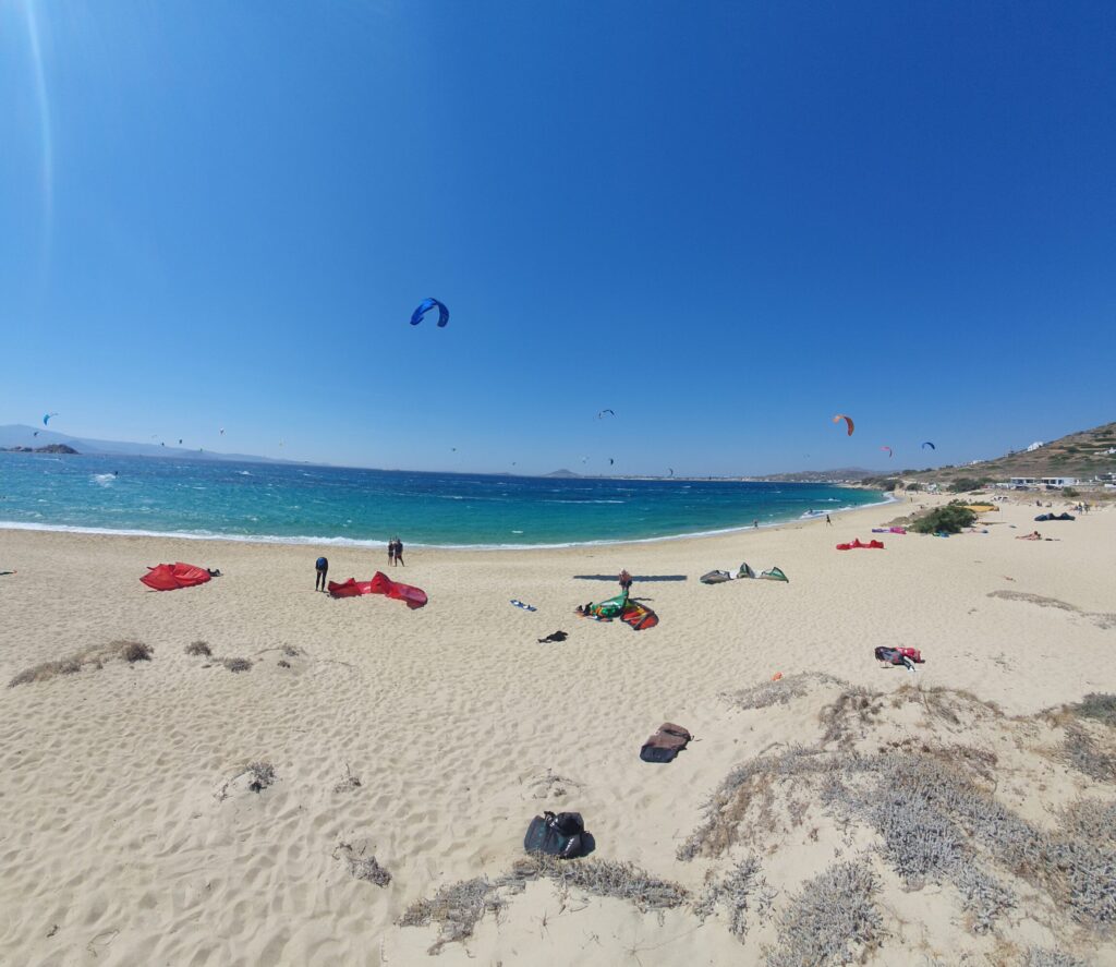meilleur plage naxos kitesurf